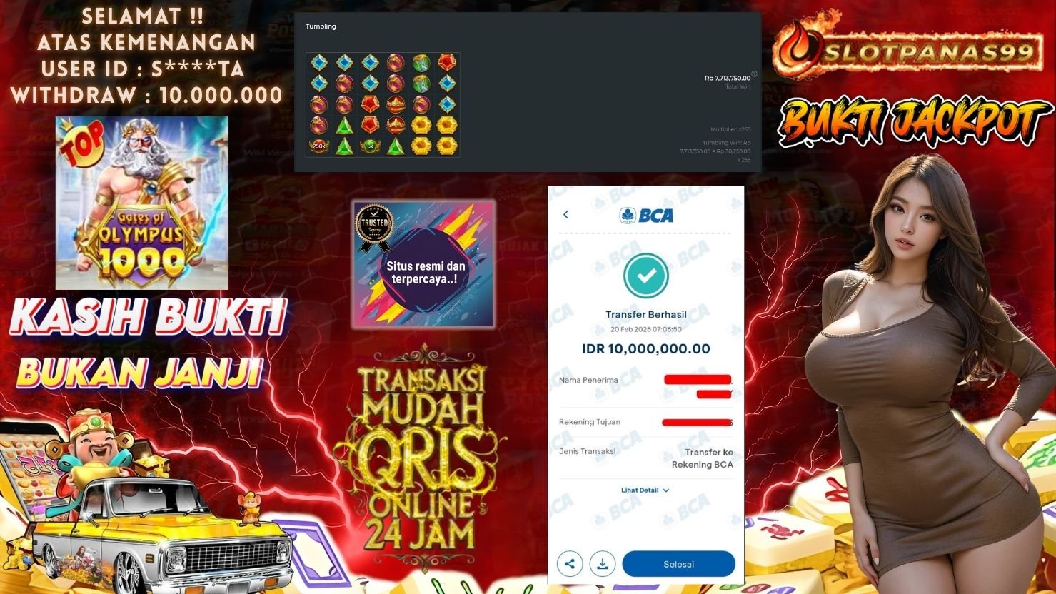 SLOTPANAS99 JACKPOT SLOT GATES OF OLYMPUS 1000